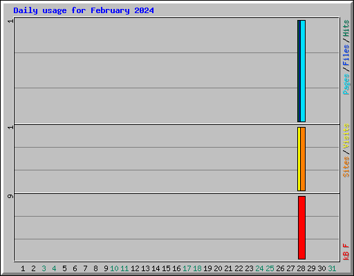 Daily usage for February 2024